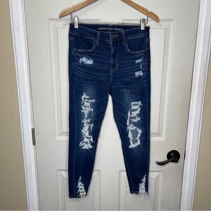 American Eagle Women’s Hi Rise Jegging Distressed Sz 6XSHORT